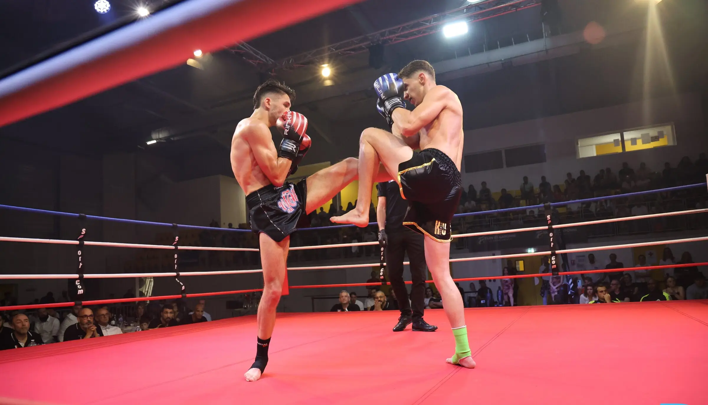 Coup de pied retourné sur le ring du gala No Guts No Glory 2